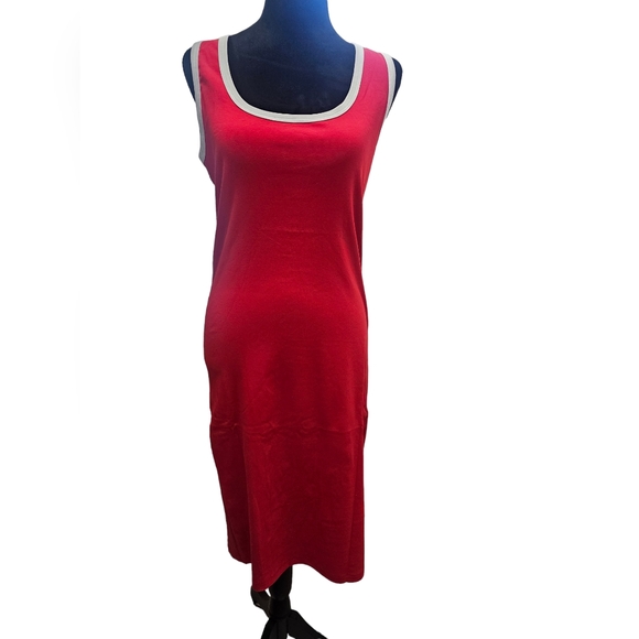 NWT Tam Ware Scoop Neck Casual Racerback Bodycon Tank Midi Dress Large - Picture 5 of 7